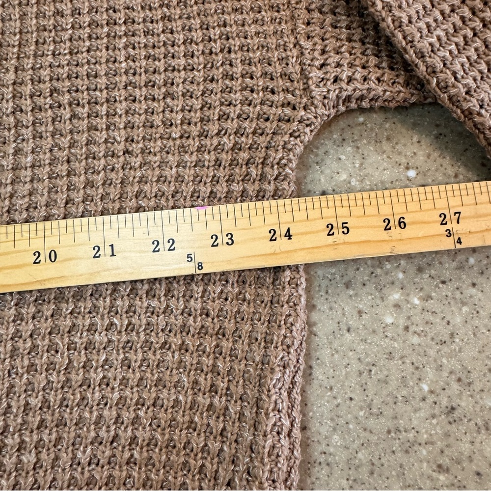 Time and Tru brown Crewneck Sweater size XXL waffle pattern - Picture 4 of 7